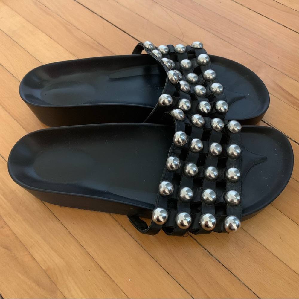 Stylish Black and Silver Women's Sandals